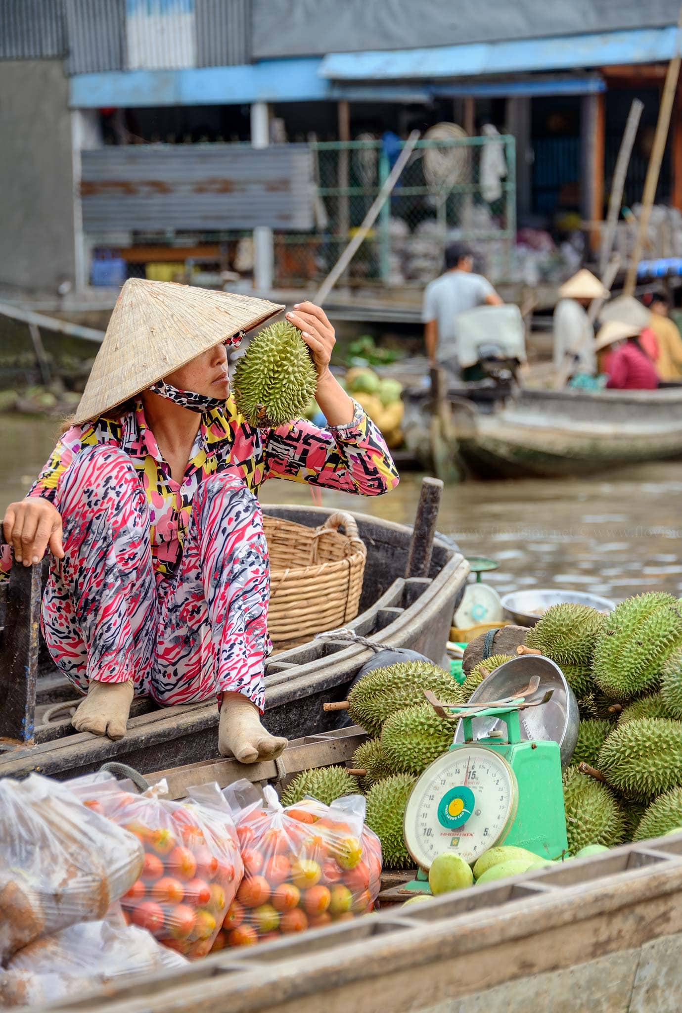 Floating market, Vietnam